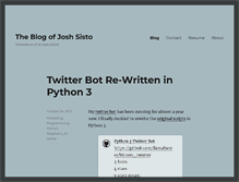 Tablet Screenshot of joshsisto.com